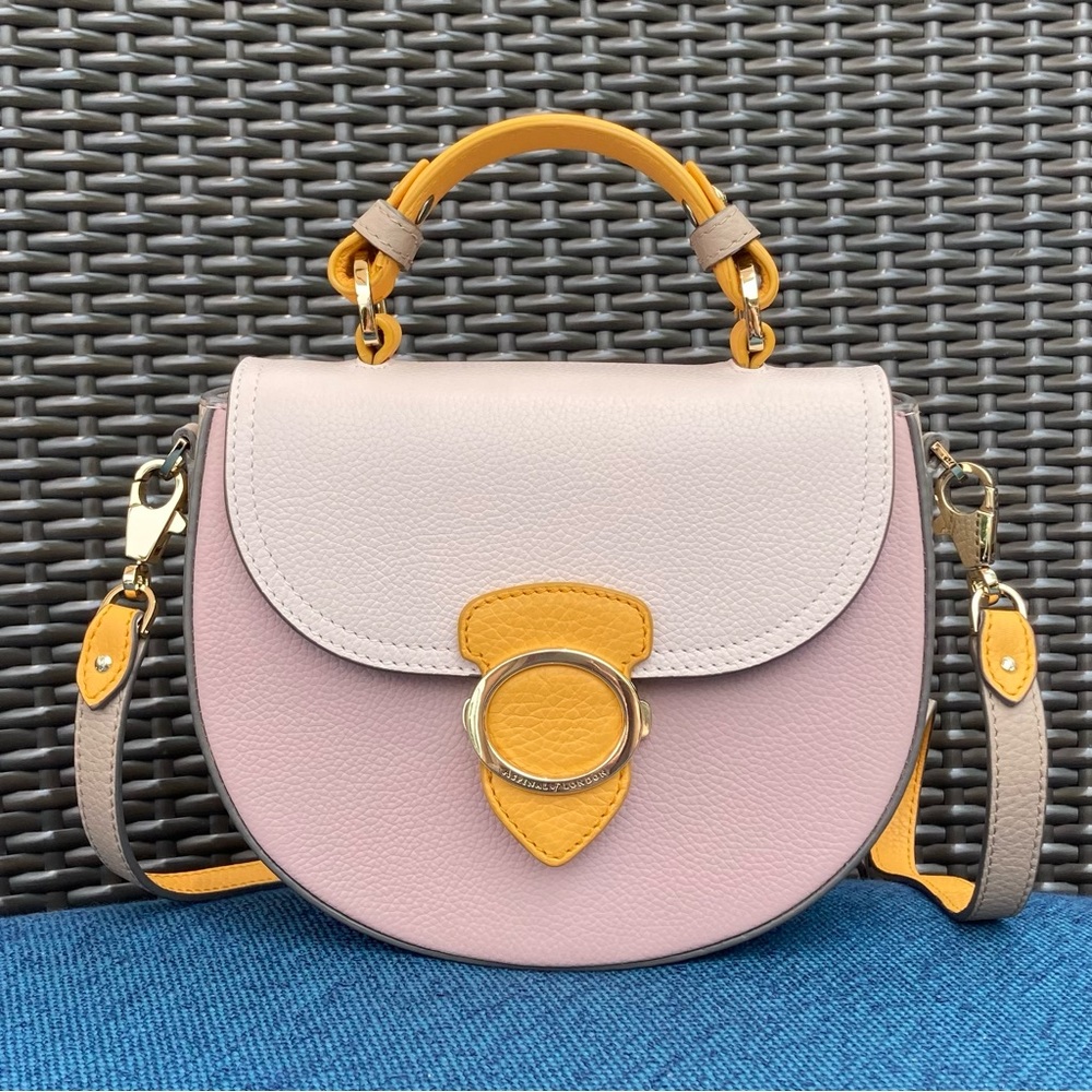Aspinal of London Saddle Color Block  Crossbody Bag